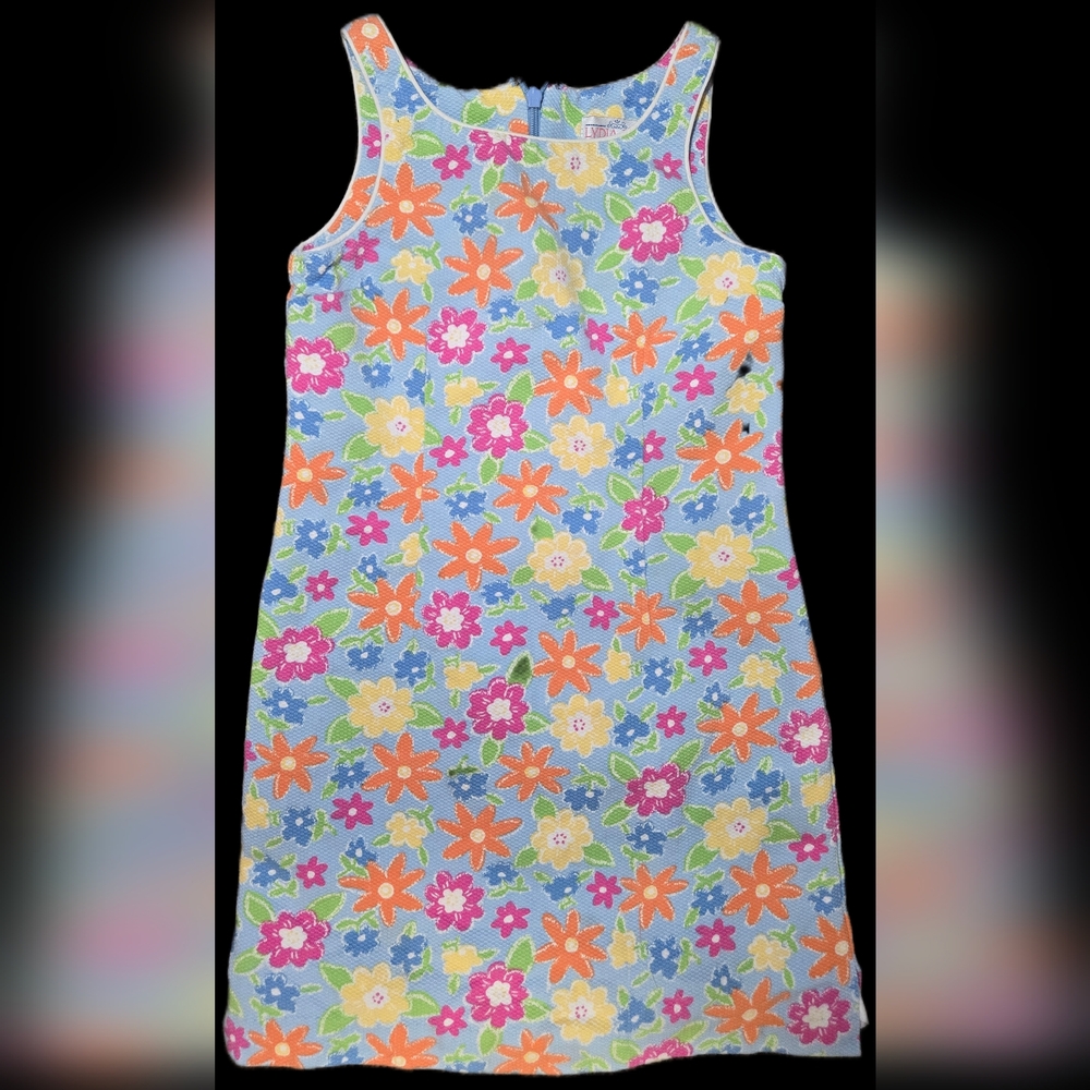 7/8 Floral Sleeveless Shift Dress